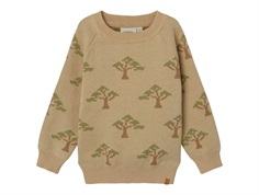 Lil Atelier pebble/melange knit sweater trees